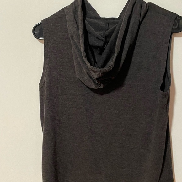 Sleeveless Dark Gray Hoodie W’s S - Picture 4 of 6